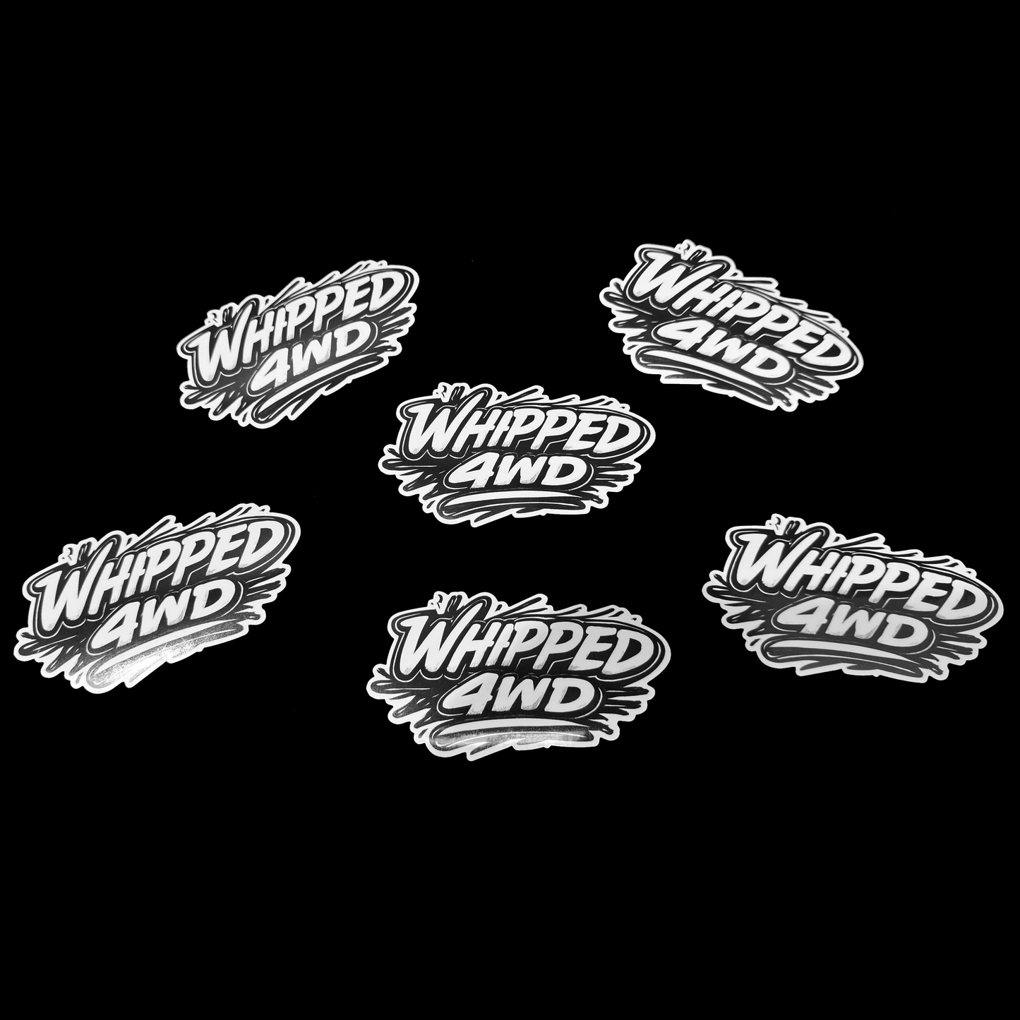 Whipped 4WD vinyl sticker, 140 x 85 mm, alternate view