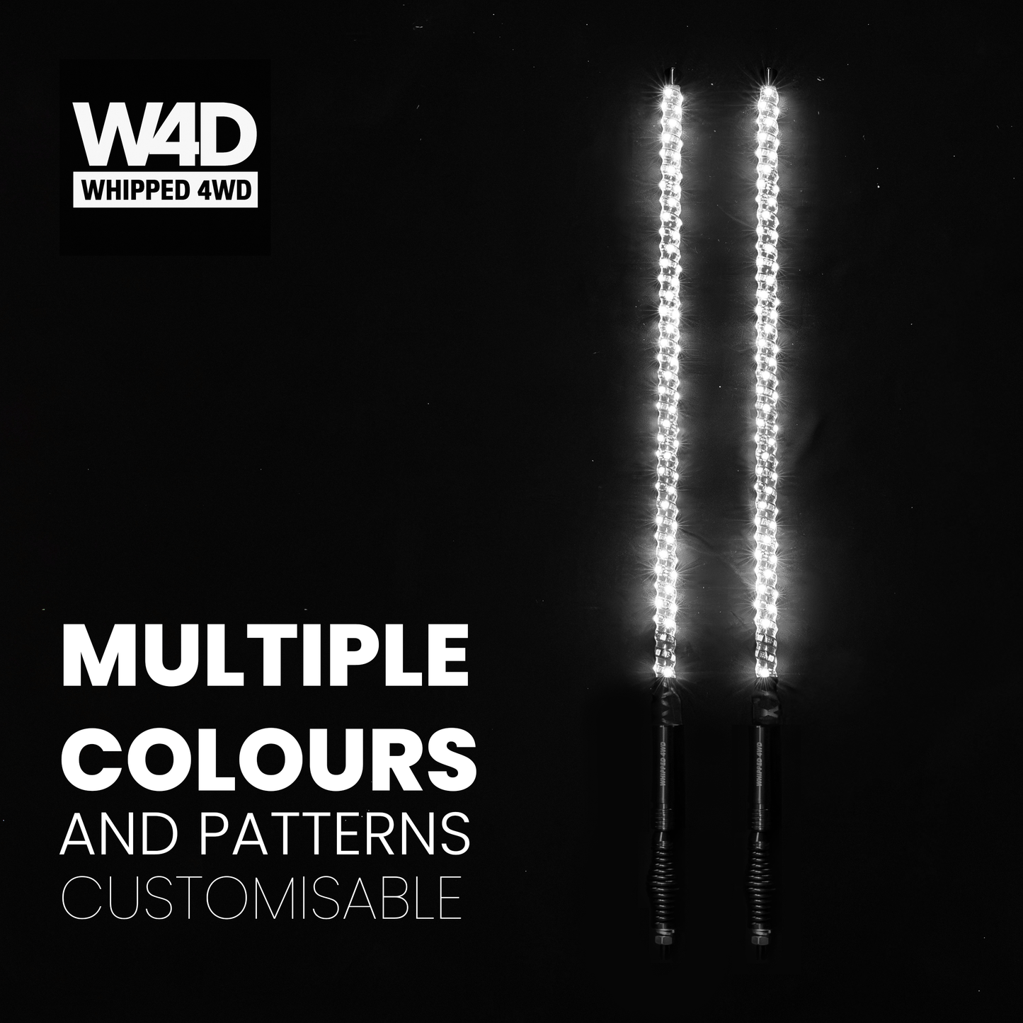 3FT LED FLEXI RGB WHIP LIGHTS