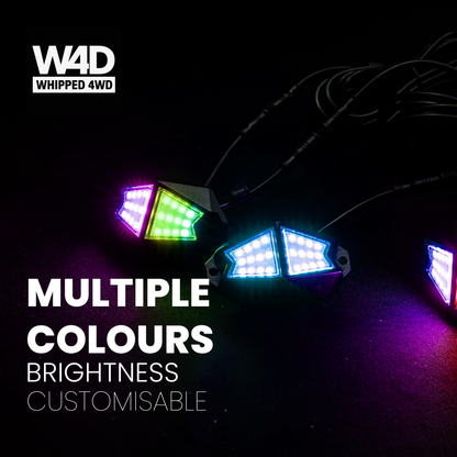 BRIGHT RGB ROCKLIGHTS 4 PACK