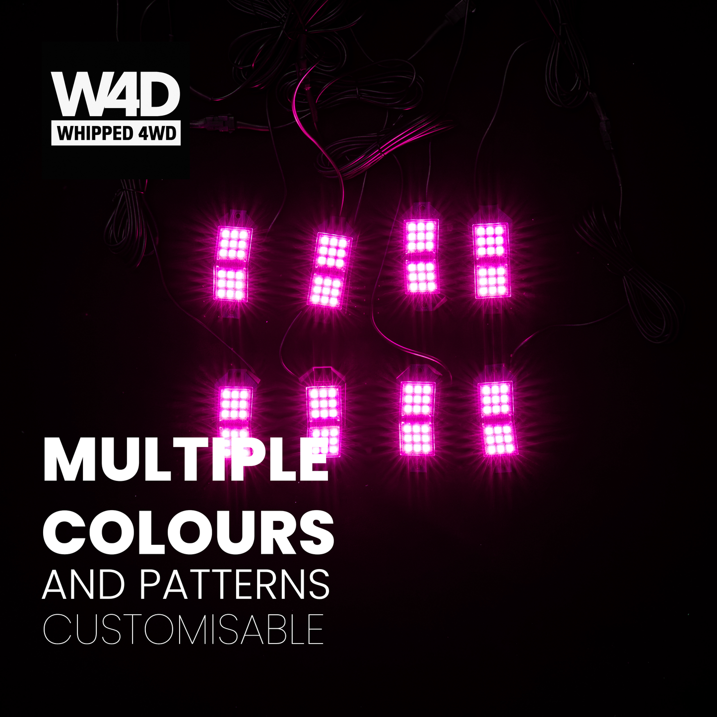 ULTRA BRIGHT RGB ROCKLIGHTS 8 PACK