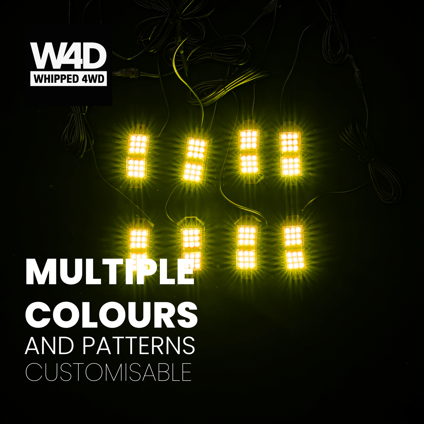 ULTRA BRIGHT RGB ROCKLIGHTS 8 PACK