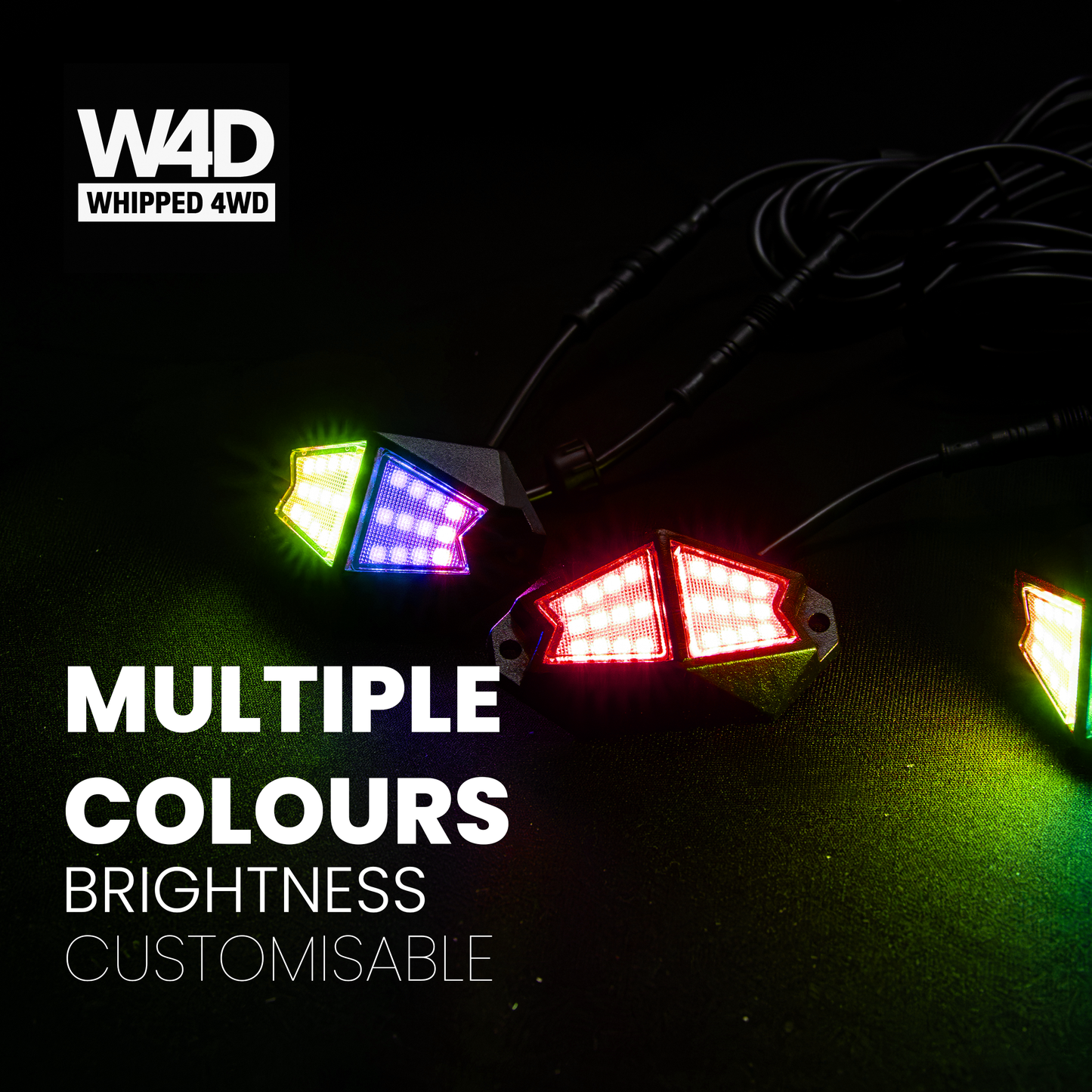 BRIGHT RGB ROCKLIGHTS 4 PACK