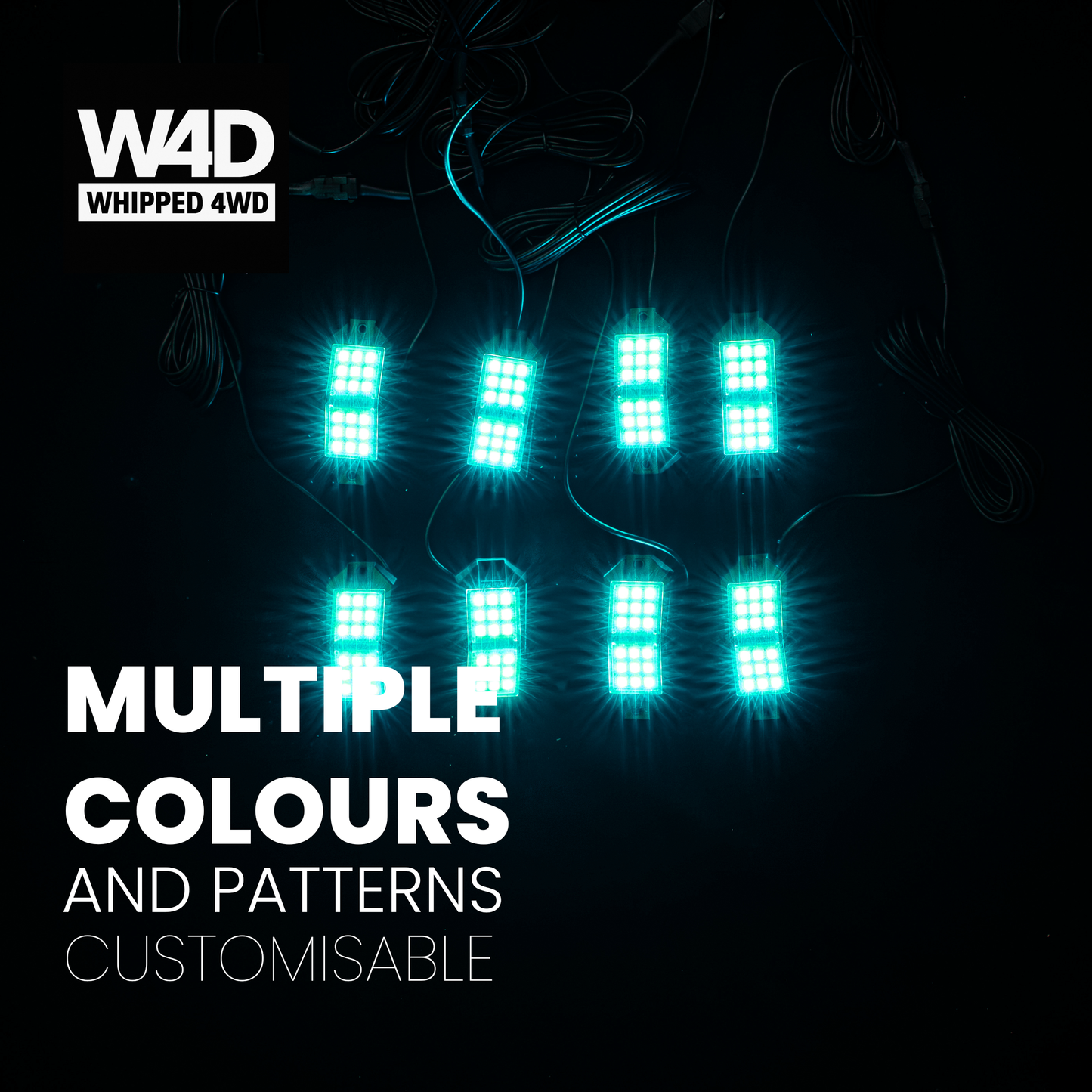 ULTRA BRIGHT RGB ROCKLIGHTS 8 PACK