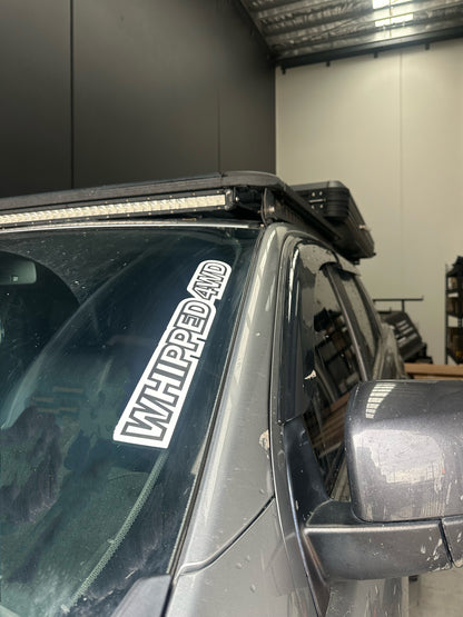WHIPPED 4WD WINDOW BANNER STICKER