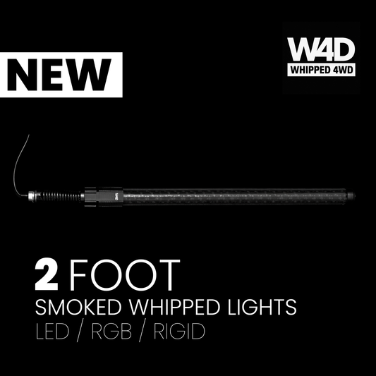 2FT SMOKED LED RIGID RGB WHIP LIGHTS