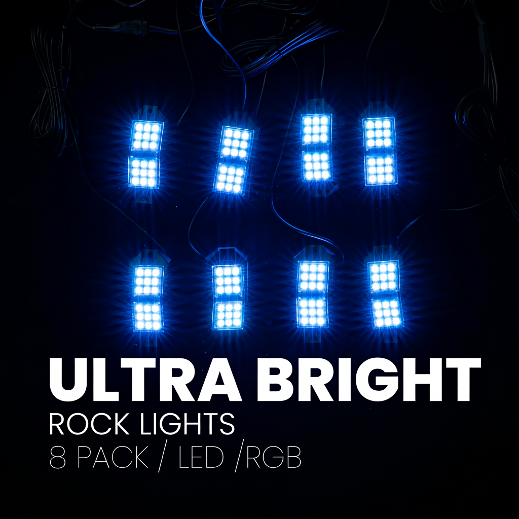 Eight light underbody rock light kit included in the Underglow Kit