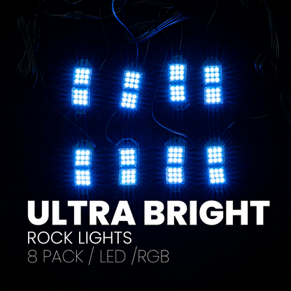 Eight light underbody rock light kit included in the Underglow Kit