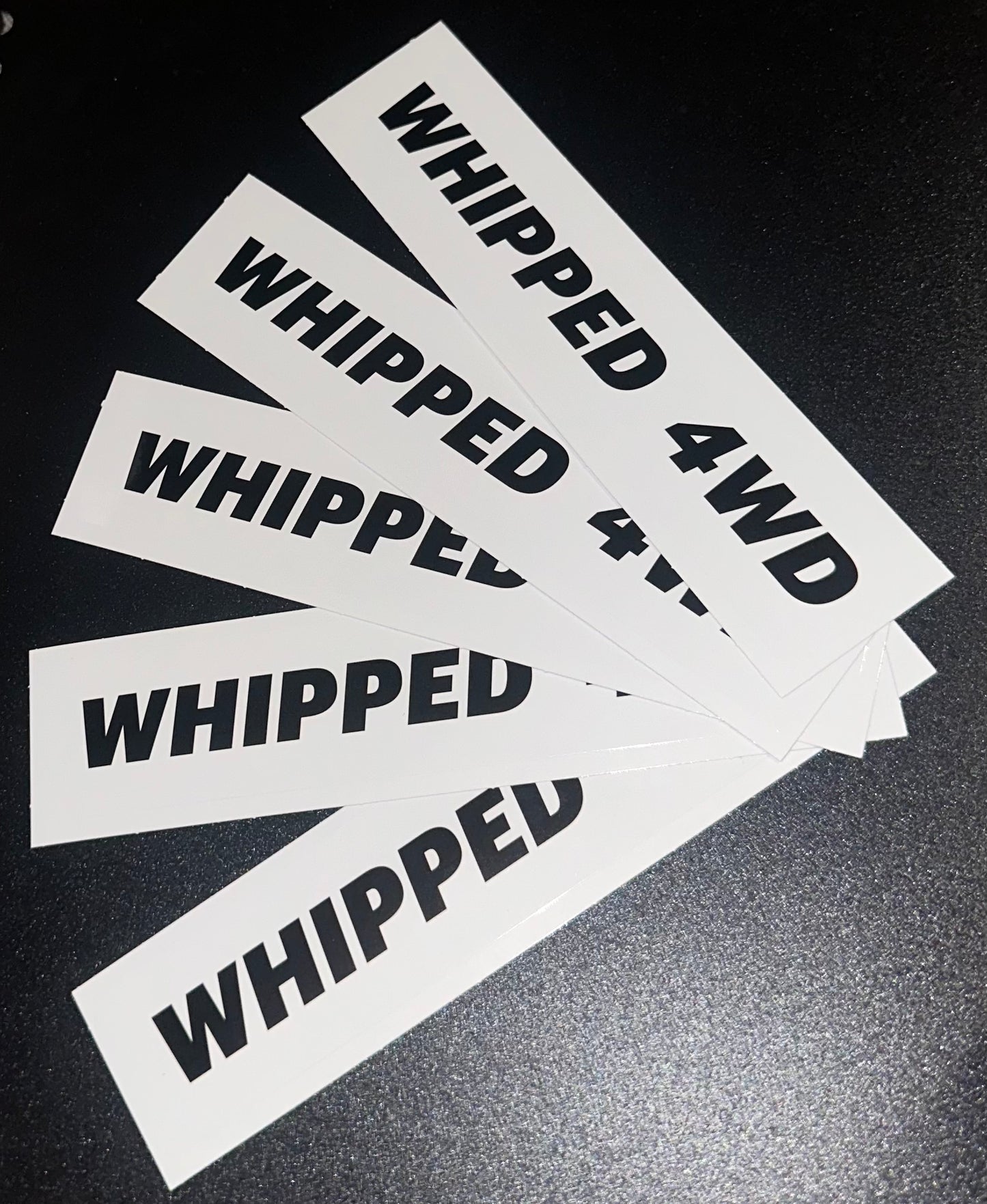 WHIPPED 4WD STICKERS
