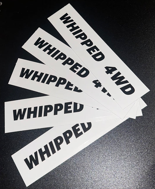 WHIPPED 4WD STICKERS