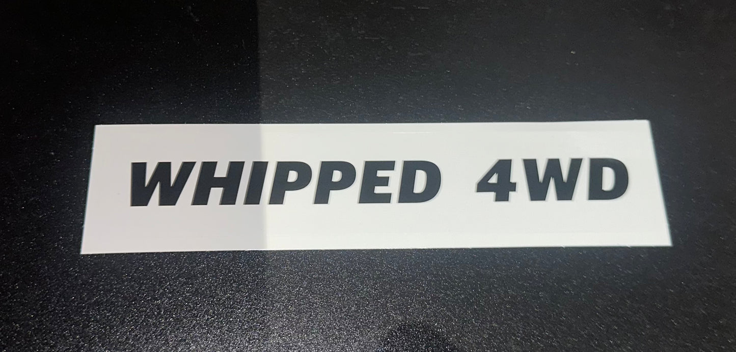 WHIPPED 4WD STICKERS