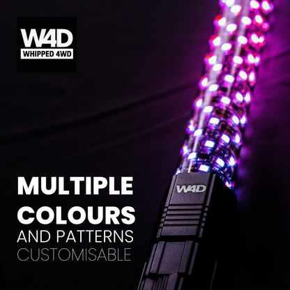 4FT SMOKED LED RIGID RGB WHIP LIGHTS