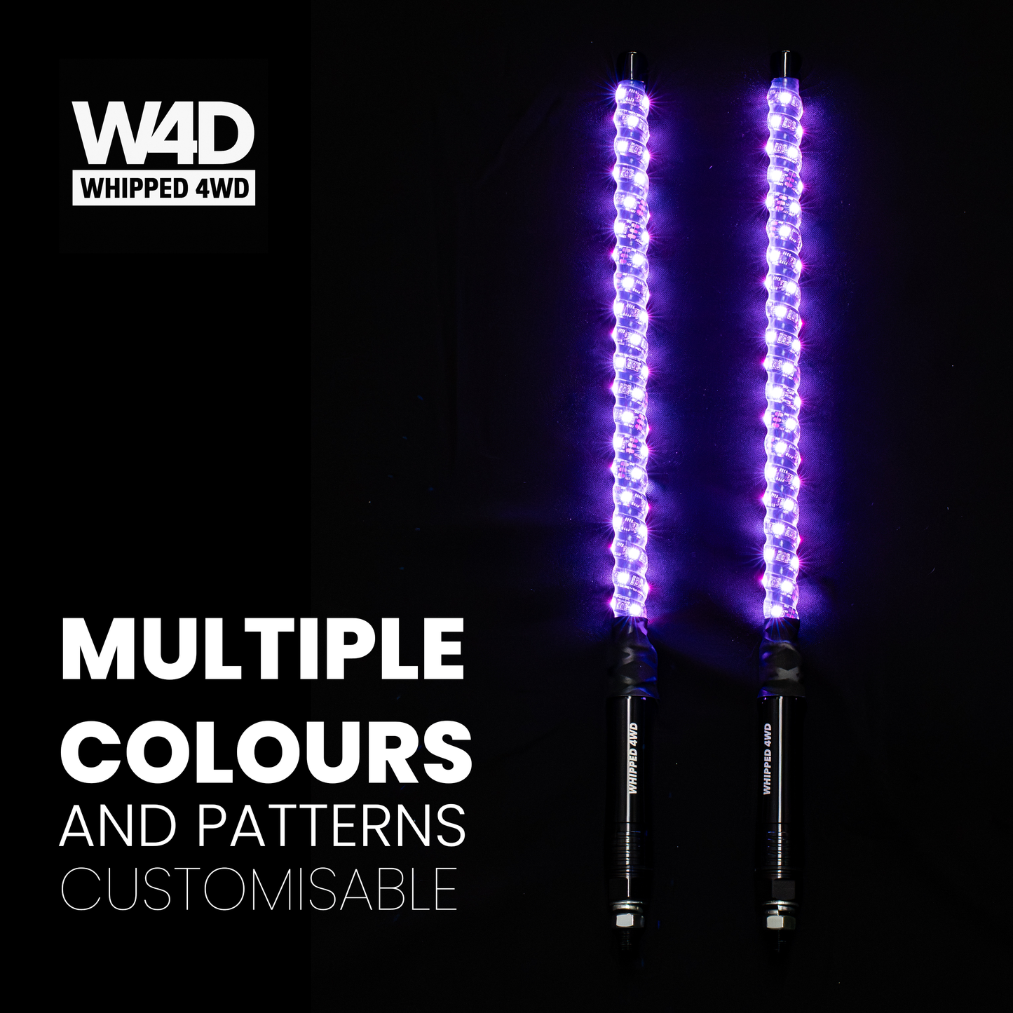 2FT LED RIGID RGB WHIP LIGHTS