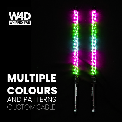 2FT LED RIGID RGB WHIP LIGHTS