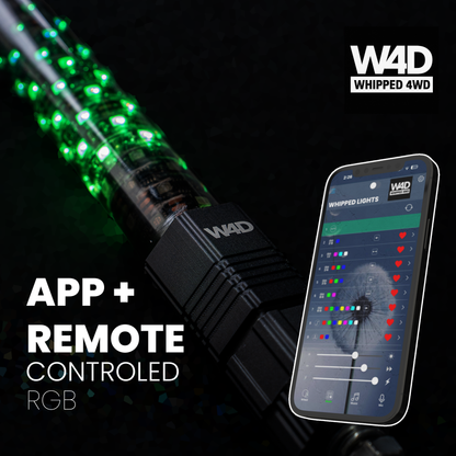 4FT SMOKED LED RIGID RGB WHIP LIGHTS