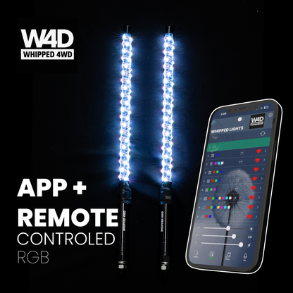 2FT LED RIGID RGB WHIP LIGHTS