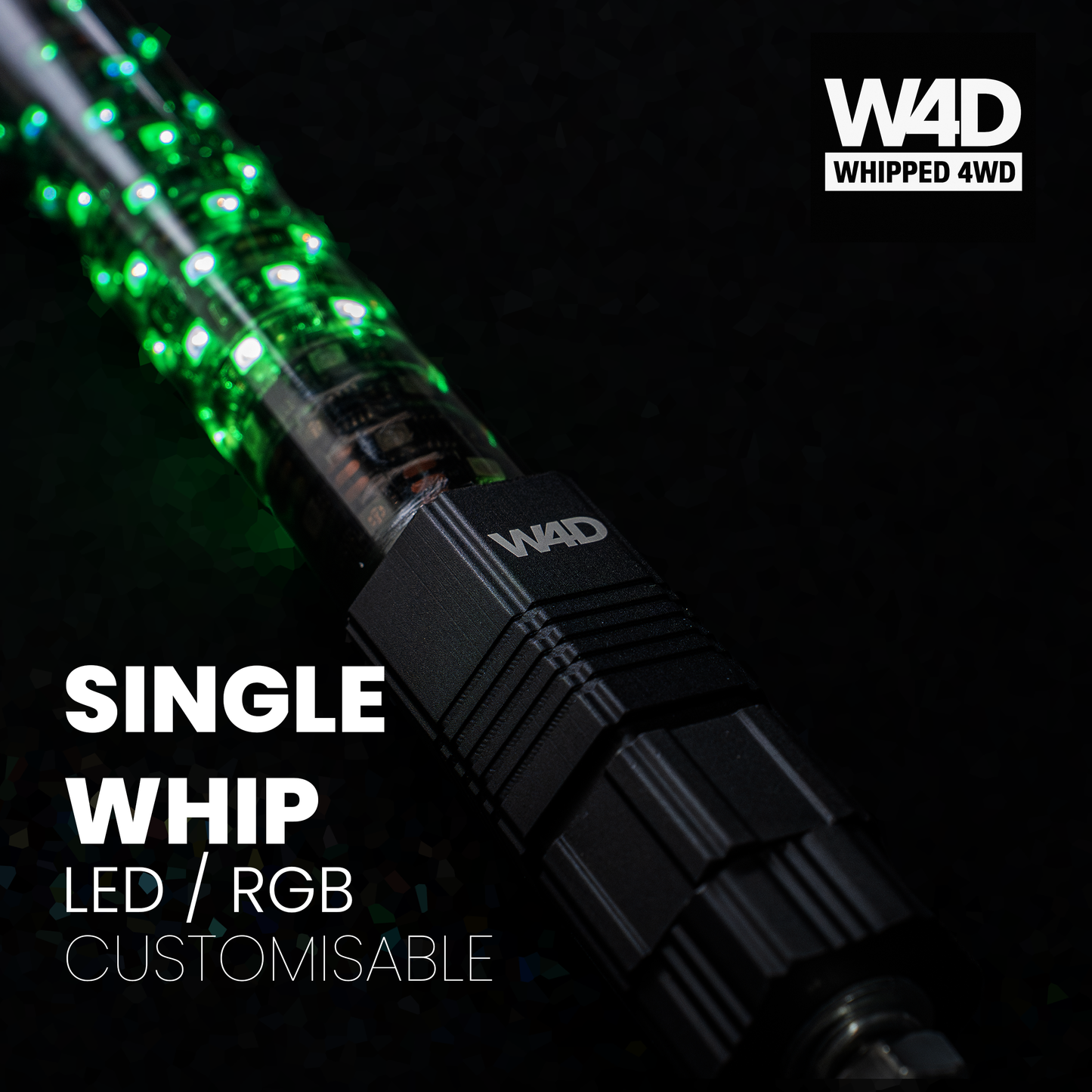 4FT SMOKED LED RIGID RGB WHIP LIGHTS