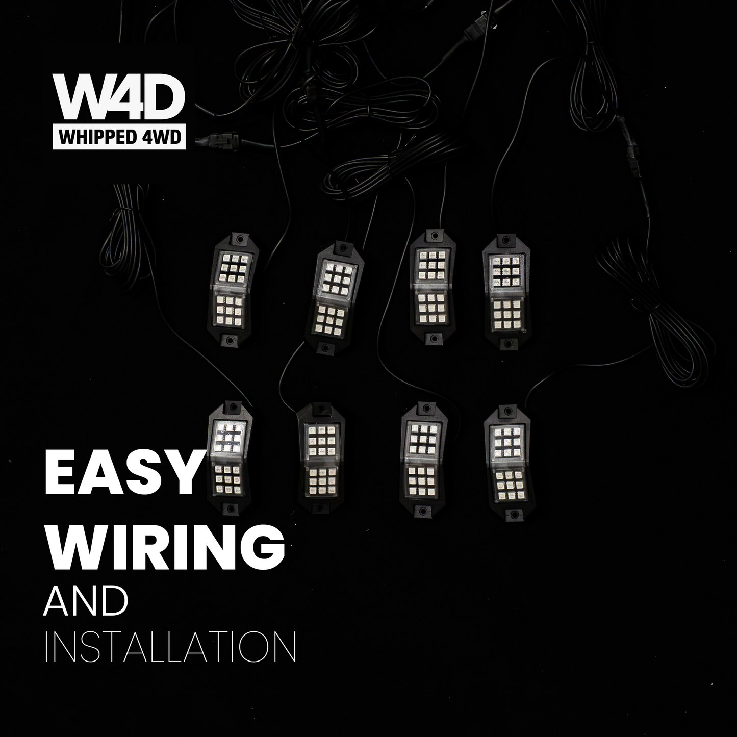 ULTRA BRIGHT RGB ROCKLIGHTS 8 PACK