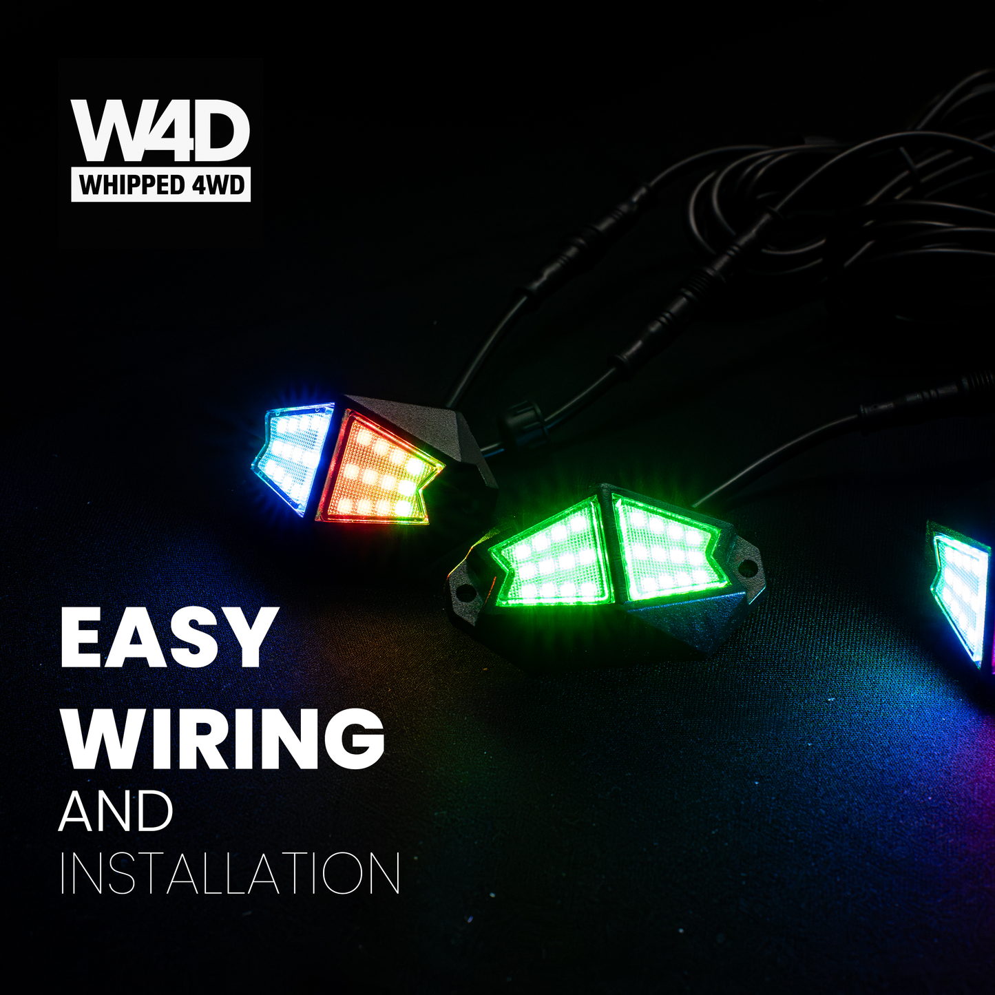 BRIGHT RGB ROCKLIGHTS 4 PACK