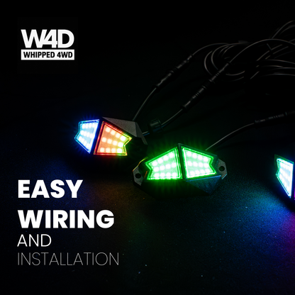 BRIGHT RGB ROCKLIGHTS 4 PACK