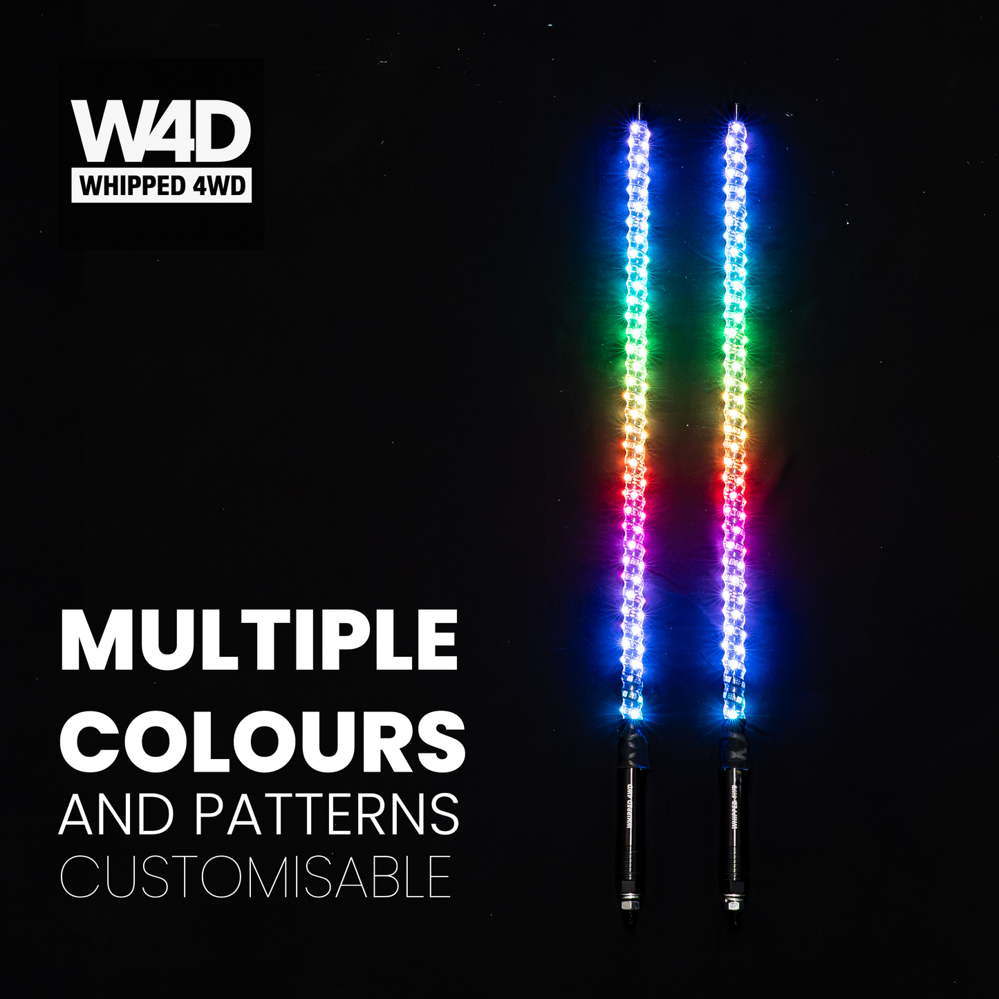 3FT LED RIGID RGB WHIP LIGHTS