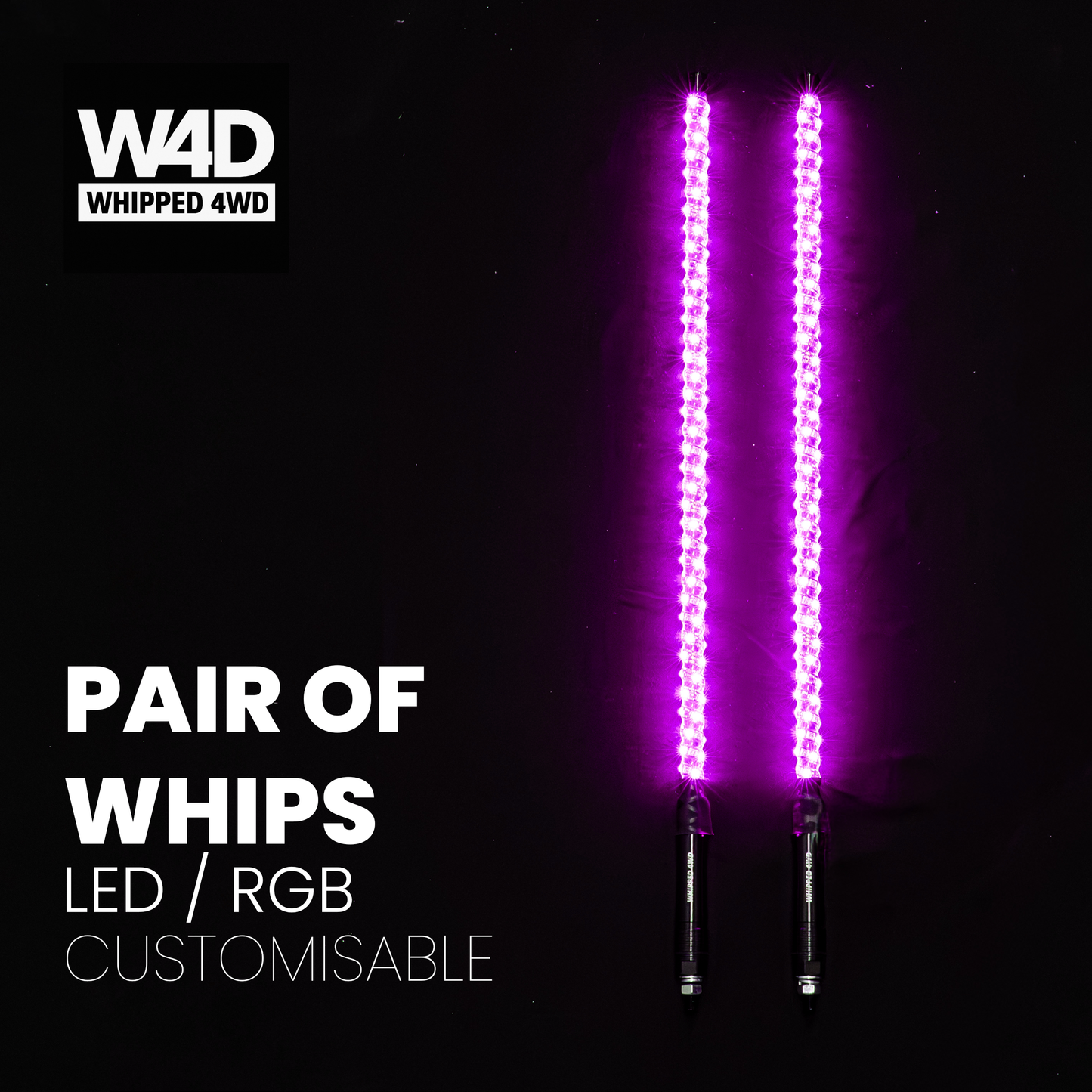 3FT LED RIGID RGB WHIP LIGHTS