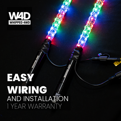 4FT LED FLEXI RGB WHIP LIGHTS